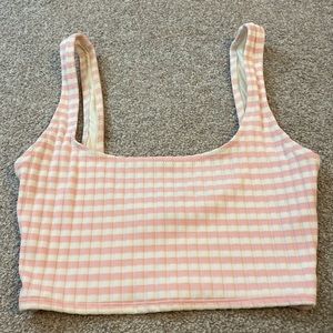 Pink gingham bikini top